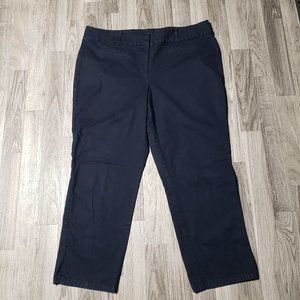 (3/$35) Ann Taylor Curvy Cropped Navy Blue Pants